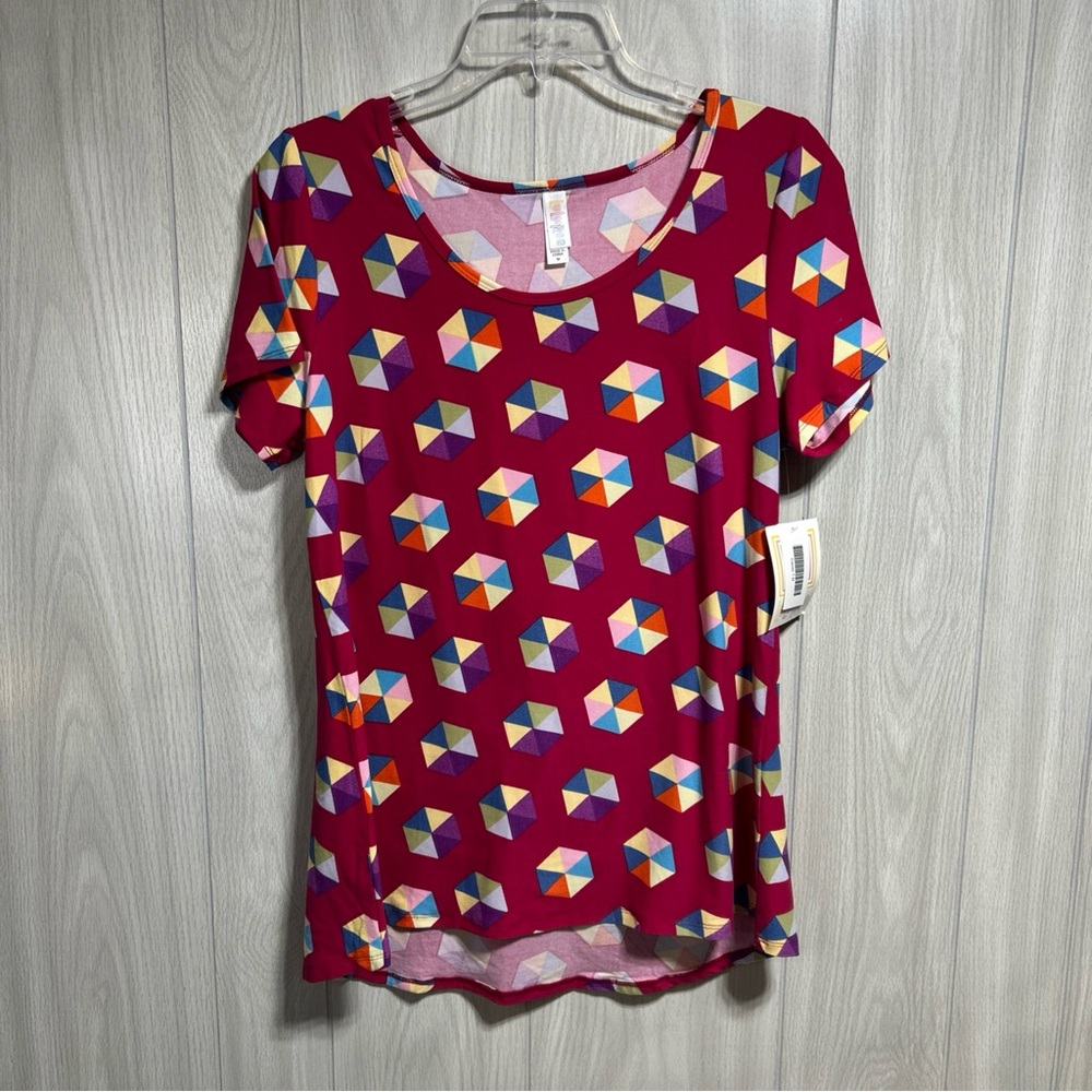 LuLaRoe NWT Pink Classic T With Geometric Print Size Medium